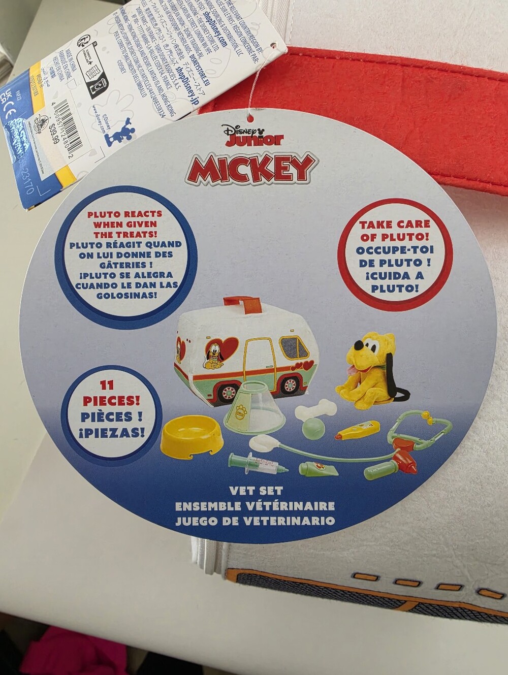 Disney Junior Mickey Pluto Vet Set Camper Carry Case Plush Playset NWT - Picture 13 of 16